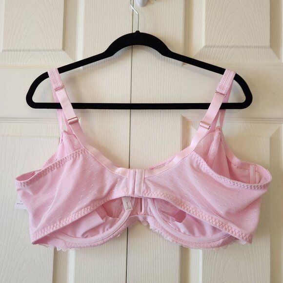 Auden Pink Lace Underwire Bra Size 46DDD Adjustable Straps NWT - Picture 7 of 10
